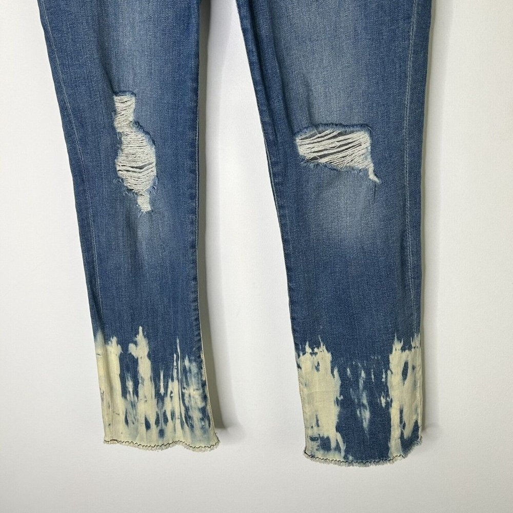 Warp and Weft Straight Crop Jeans Womens Size 30 High Rise Dip Dye - Picture 4 of 12